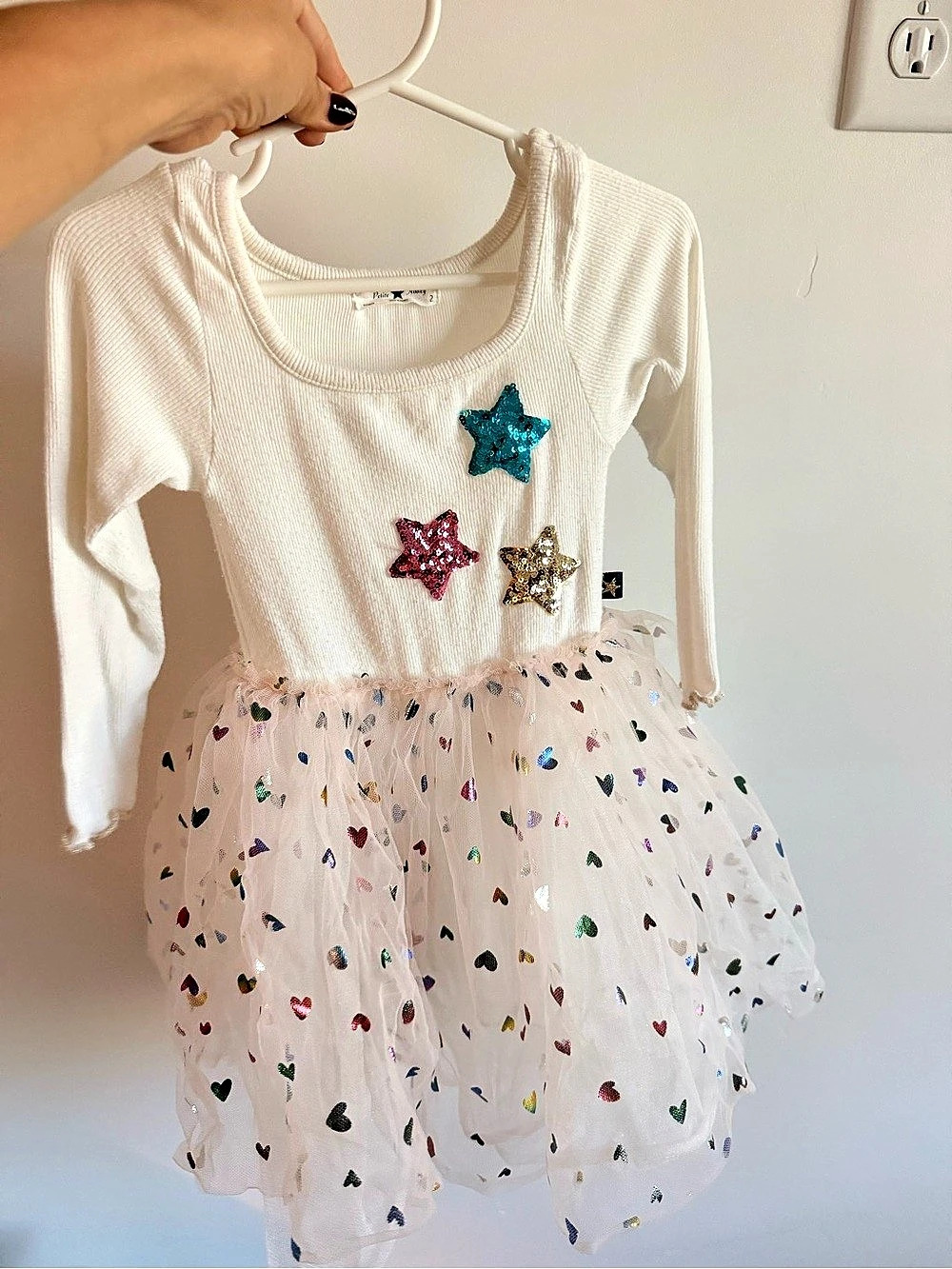 Rock Your Baby Girls Sequin Heart Tutu Dress